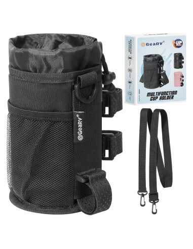 Soporte para Taza GEARV 2024 con Correa Ajustable Negro
