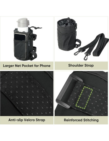 Soporte para Taza GEARV 2024 con Correa Ajustable Negro