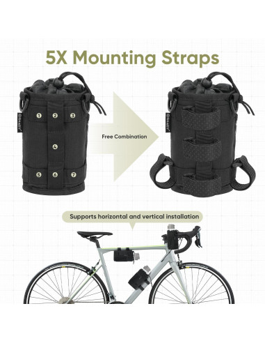 Soporte para Taza GEARV 2024 con Correa Ajustable Negro