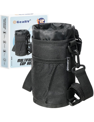 Soporte para Taza GEARV 2024 con Correa Ajustable Negro