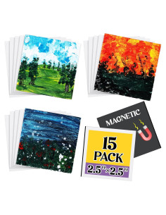 Supervitae 15 Paneles de Lienzo Magnéticos 6.35x6.35 cm Blanco