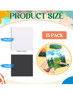 Supervitae 15 Paneles de Lienzo Magnéticos 6.35x6.35 cm Blanco 2