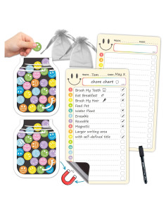 Tableros Magnéticos de Tareas JJPRO Amarillo 2 Piezas 25.4x14 cm