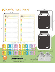 Tableros Magnéticos de Tareas JJPRO Amarillo 2 Piezas 25.4x14 cm 2