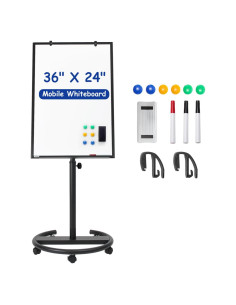 Pizarra Blanca Móvil Tankee 91x61 cm Ajustable en Altura