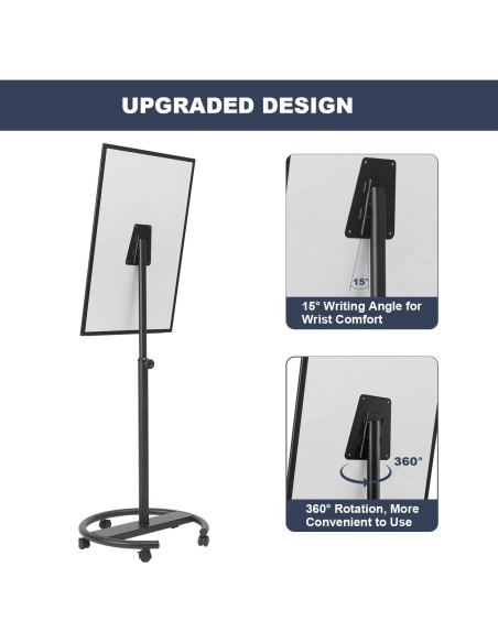 Pizarra Blanca Móvil Tankee 91x61 cm Ajustable en Altura