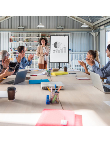 Pizarra Blanca Móvil Tankee 91x61 cm Ajustable en Altura