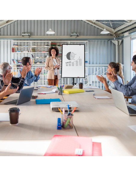 Pizarra Blanca Móvil Tankee 91x61 cm Ajustable en Altura