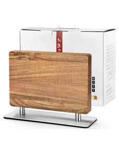 Bloque de cuchillos magnético HEZHEN de doble cara 32x21 cm