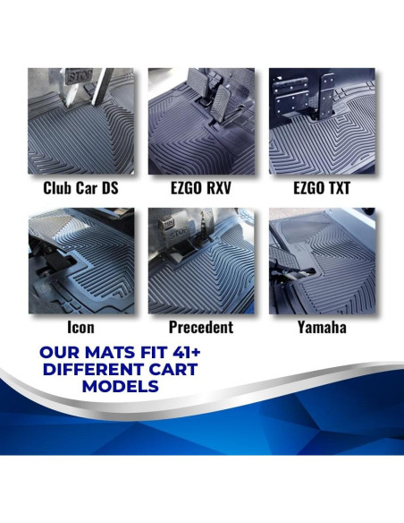 Alfombrilla de Piso para Carro de Golf Club Clean - Yamaha Drive - 8mm Antideslizante