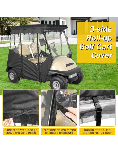 Cubierta para Carrito de Golf SANXIACAR 2 Pasajeros Negra