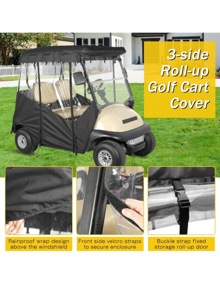 Cubierta para Carrito de Golf SANXIACAR 2 Pasajeros Negra