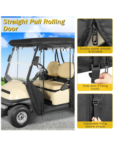 Cubierta para Carrito de Golf SANXIACAR 2 Pasajeros Negra