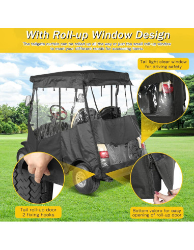 Cubierta para Carrito de Golf SANXIACAR 2 Pasajeros Negra