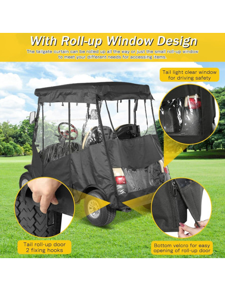 Cubierta para Carrito de Golf SANXIACAR 2 Pasajeros Negra