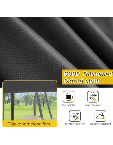 Cubierta para Carrito de Golf SANXIACAR 2 Pasajeros Negra