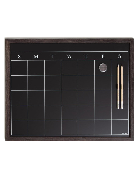 Tablero Calendario Tiza Magnético U Brands 40.64x50.8cm Madera