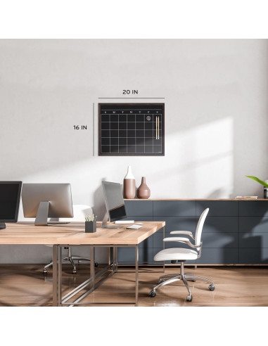 Tablero Calendario Tiza Magnético U Brands 40.64x50.8cm Madera