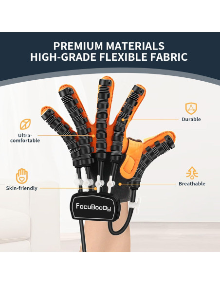 Guantes de Rehabilitación FocuBoody XL Mano Izquierda Naranja Guantes de Rehabilitación FocuBoody XL Mano Izquierda Naranja