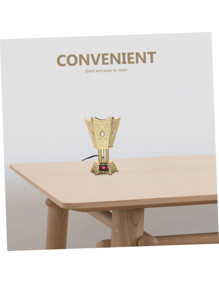 Quemador de Incienso Eléctrico Cabilock Dorado 390g Estilo Medio Oriente