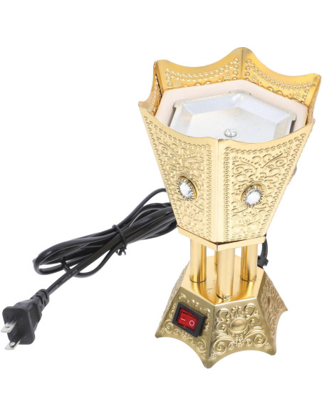 Quemador de Incienso Eléctrico Cabilock Dorado 390g Estilo Medio Oriente