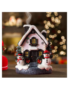 Soporte de Incienso Cacukap Cabaña Navideña Resina 195g