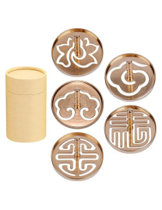 Kit de Incienso OLizee - 5 Moldes de Latón + Frasco Kraft