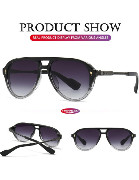 Gafas de Sol AIEYEZO Aviador Retro UV400 Unisex