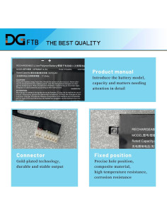 Batería de Reemplazo DGFTB NP50BAT-4-54 para Clevo 15.4V 54Wh 2