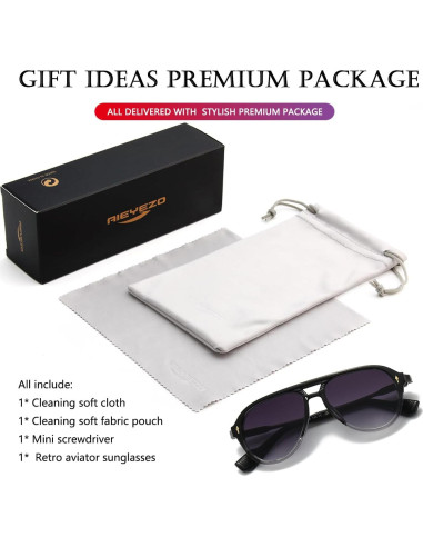 Gafas de Sol AIEYEZO Aviador Retro UV400 Unisex