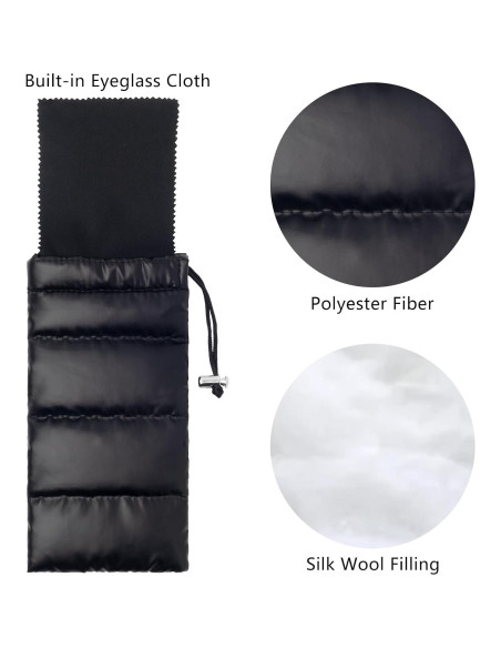 Funda de Gafas Face Shadow Suave con Paño de Limpieza Funda de Gafas Face Shadow Suave con Paño de Limpieza