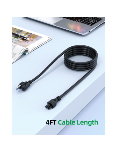 Cable de Alimentación C5 1.22m Superer para Laptops y TVs