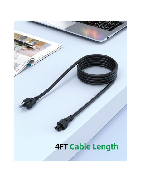 Cable de Alimentación C5 1.22m Superer para Laptops y TVs