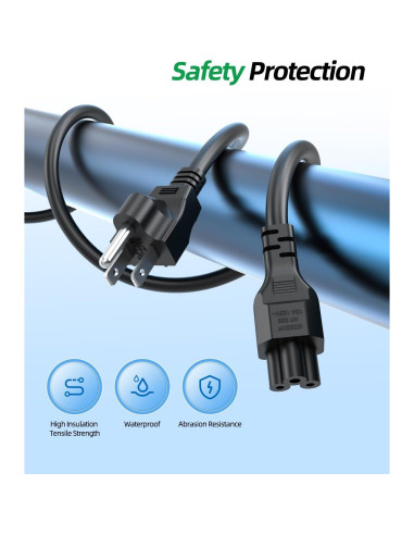 Cable de Alimentación C5 1.22m Superer para Laptops y TVs