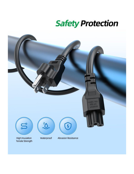 Cable de Alimentación C5 1.22m Superer para Laptops y TVs