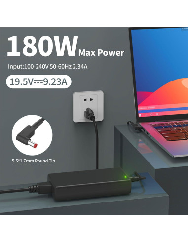 Cargador 180W para Acer Nitro 5 y Predator Helios 300