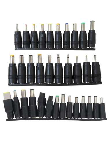 Kit 34 Enchufes Universales DC MUNTICO 5.5x2.1mm para Laptop