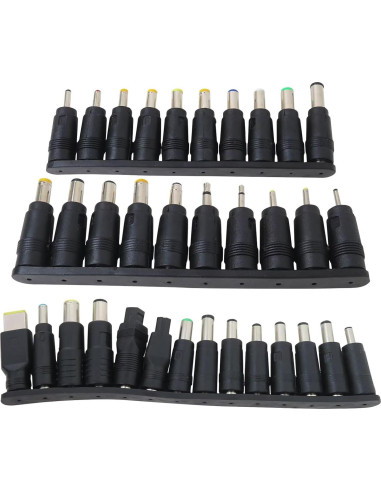 Kit 34 Enchufes Universales DC MUNTICO 5.5x2.1mm para Laptop