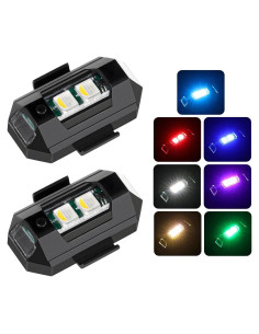 Luces Estroboscópicas LED FSTURIOS 2PCS Carga USB 7 Colores