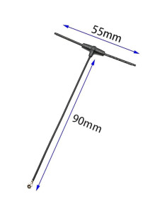 Antena FPV ELRS 2.4G HeelAooRC 90mm IPEX1 2Pcs 2