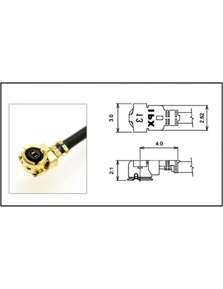 Antena de Recepción CORONIR IPEX 2.4G Omnidireccional 3dBi - Paquete de 3