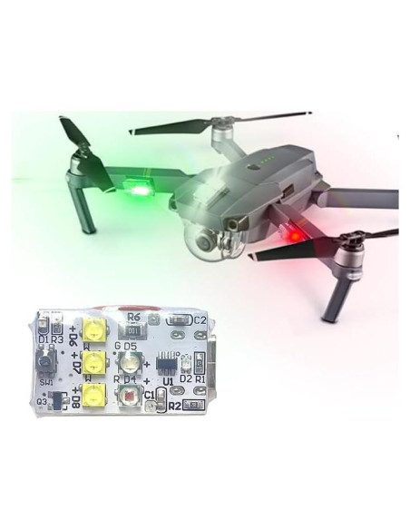 Luz Estroboscópica para Drones HENWAFX, LED Multicolor, 1Pcs