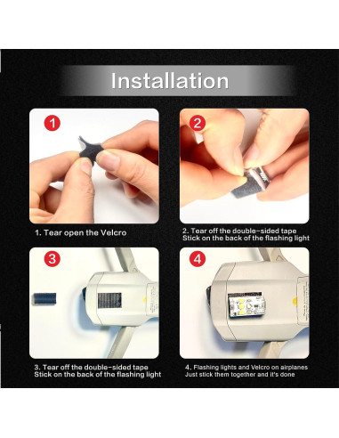 Luz Estroboscópica para Drones HENWAFX, LED Multicolor, 1Pcs