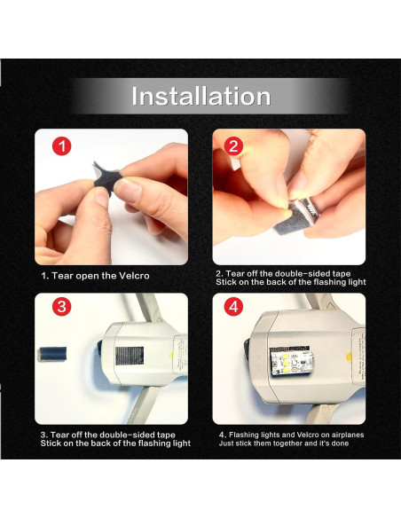 Luz Estroboscópica para Drones HENWAFX, LED Multicolor, 1Pcs