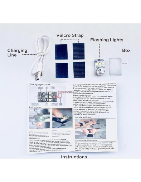 Luz Estroboscópica para Drones HENWAFX, LED Multicolor, 1Pcs