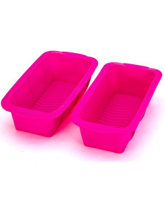 Molde de Silicona para Pan Tosnail 4 Piezas 21x10 cm Rosa 2