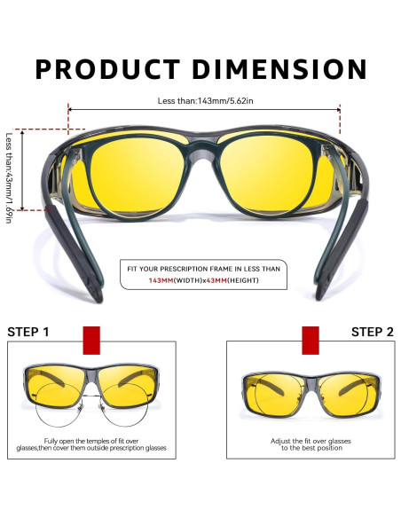 Gafas de Visión Nocturna TJUTR Polarizadas para Conducir Gafas de Visión Nocturna TJUTR Polarizadas para Conducir