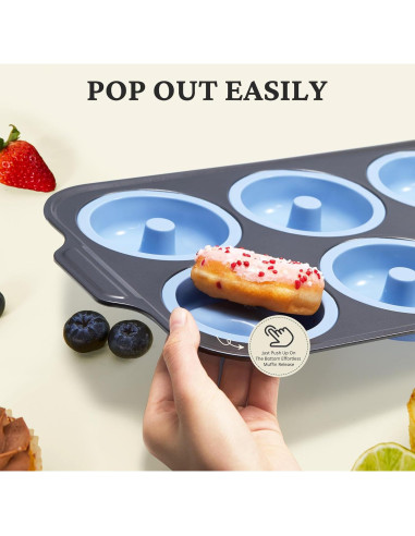 Molde de Silicona para Donuts BRONYPRO 8 Cavidades Antiadherente