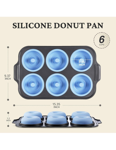 Molde de Silicona para Donuts BRONYPRO 8 Cavidades Antiadherente