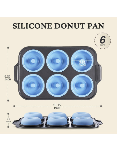 Molde de Silicona para Donuts BRONYPRO 8 Cavidades Antiadherente